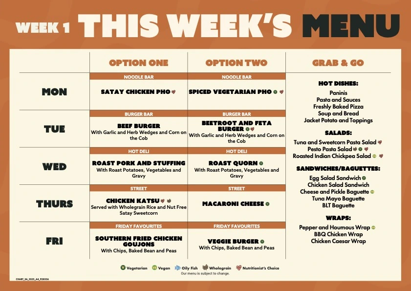 Canteen Menu