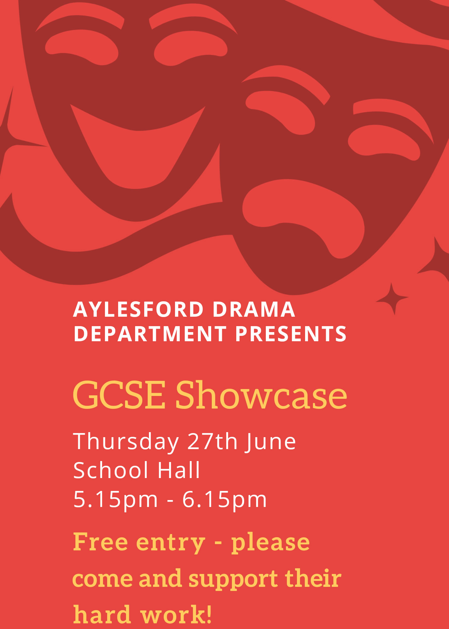 GCSE Drama Showcase - Thursday 27th June